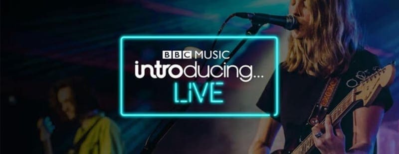 bbc introducing live logo with indie indie performing in background