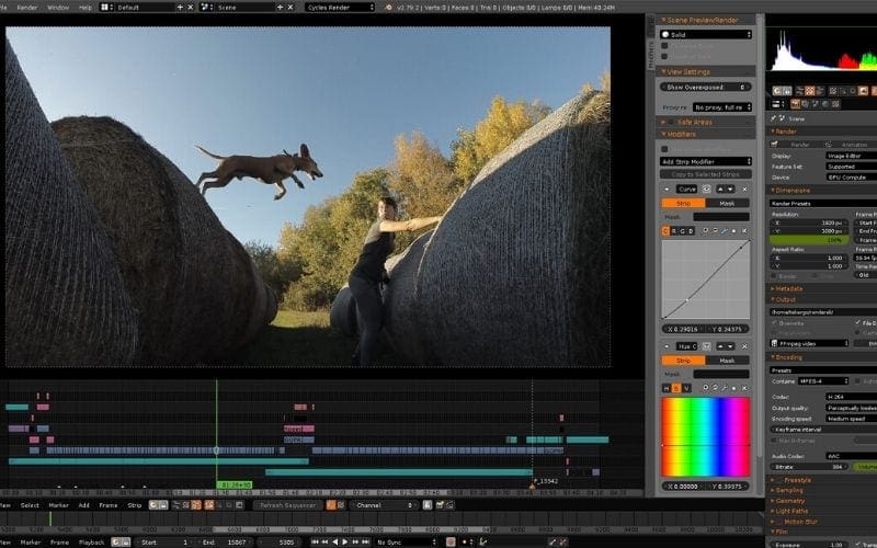 Blender open-source animated film toolset screen