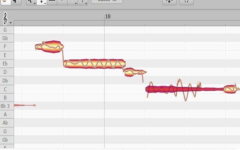 Melodyne pitch modulation vibrato screenshot
