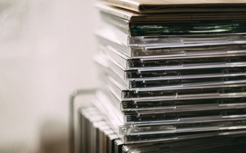 stack of CD's