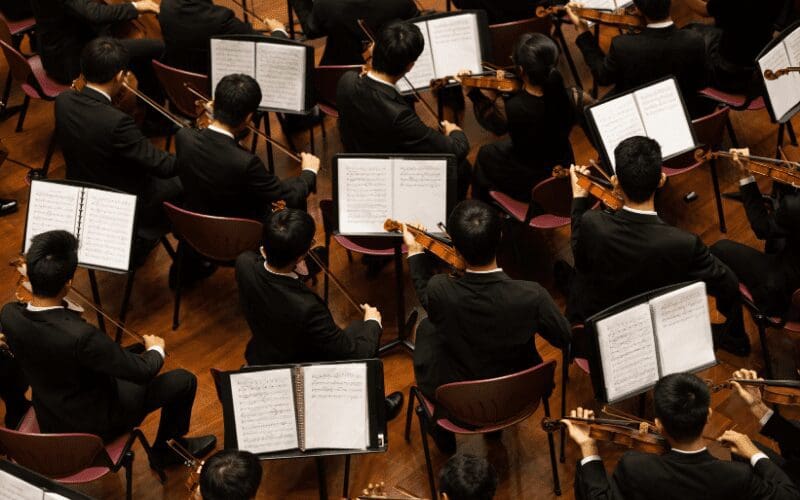 orchestra creating a melody
