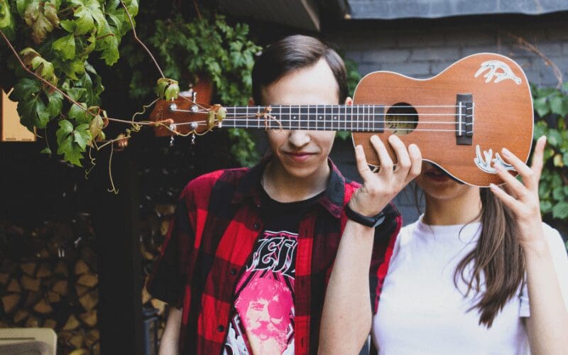 boy and girl with ukulele