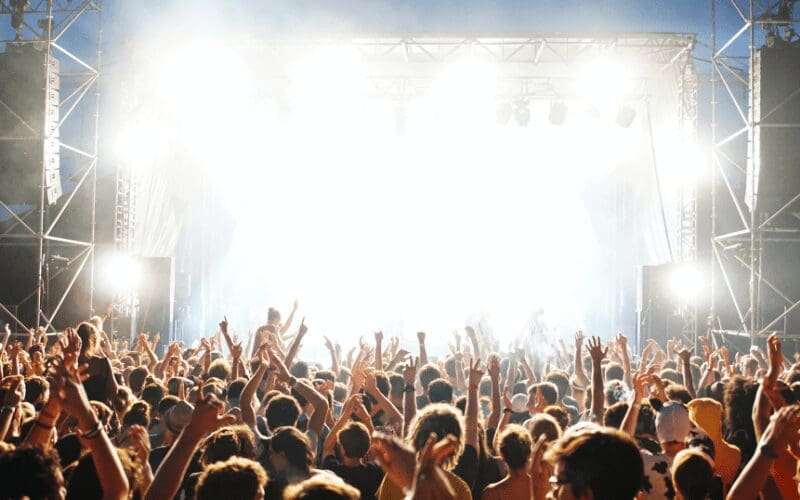 Crowd at a music festival 
