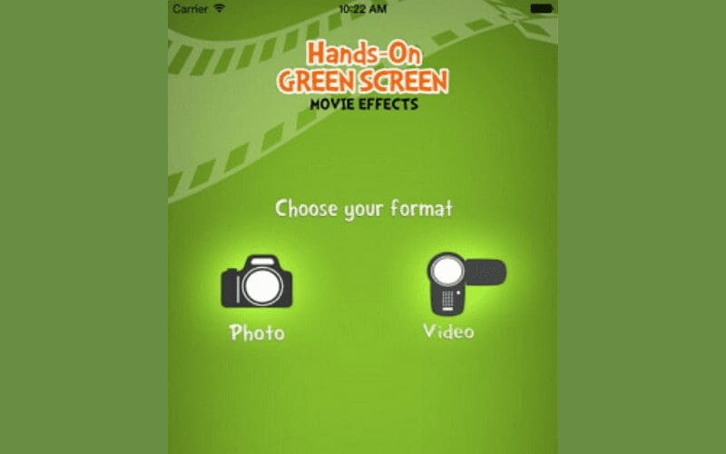 Hands on green screen app logo
