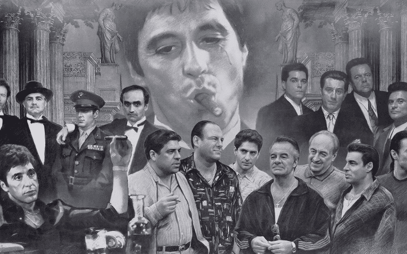 gangster movies collage