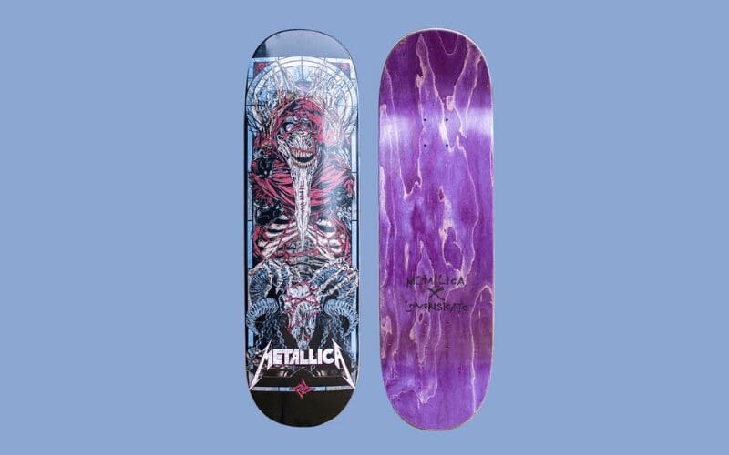 metallica lovenskate skateboard collaboration