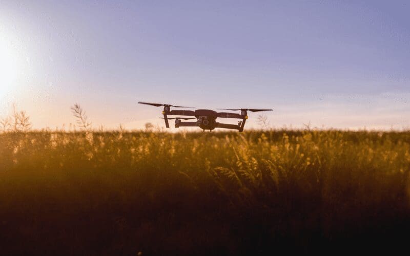 drone in a field