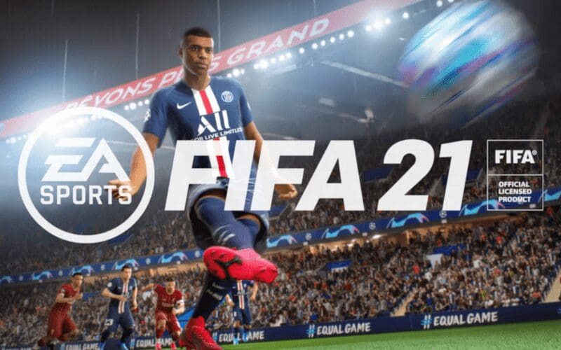 Bìa FIFA 21 với MBappe