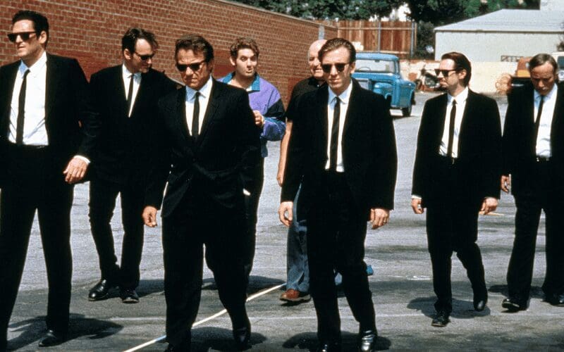 reservoir dogs characters in a line