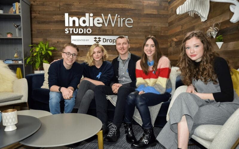 Indie Wire People sitting on couch at IndieWire studio.