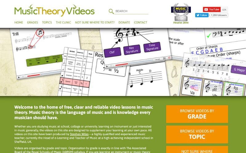 musictheoryvideos.com home page 