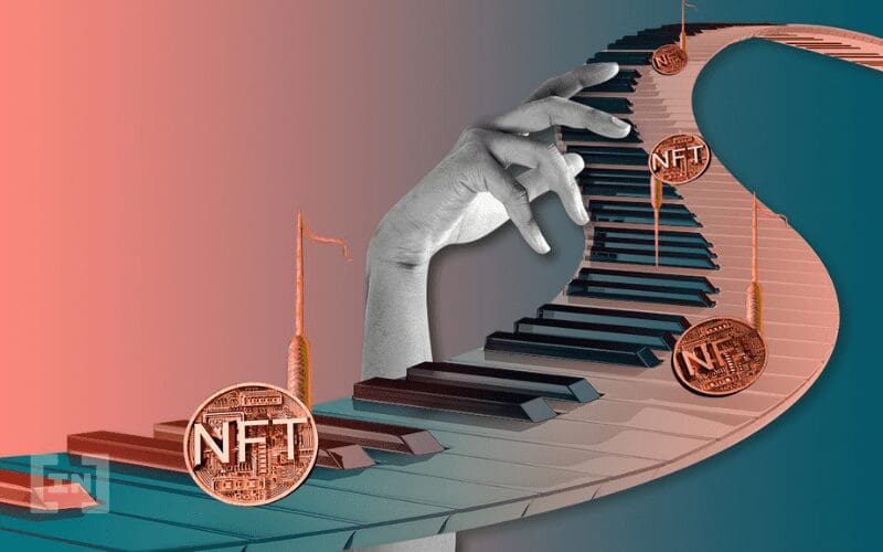 NFT non-fungible token on a piano