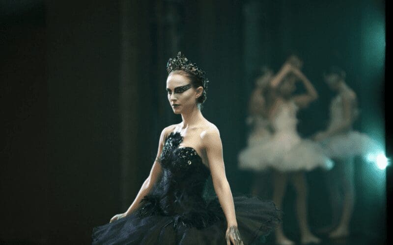natalie portman in black swan black dress dancing