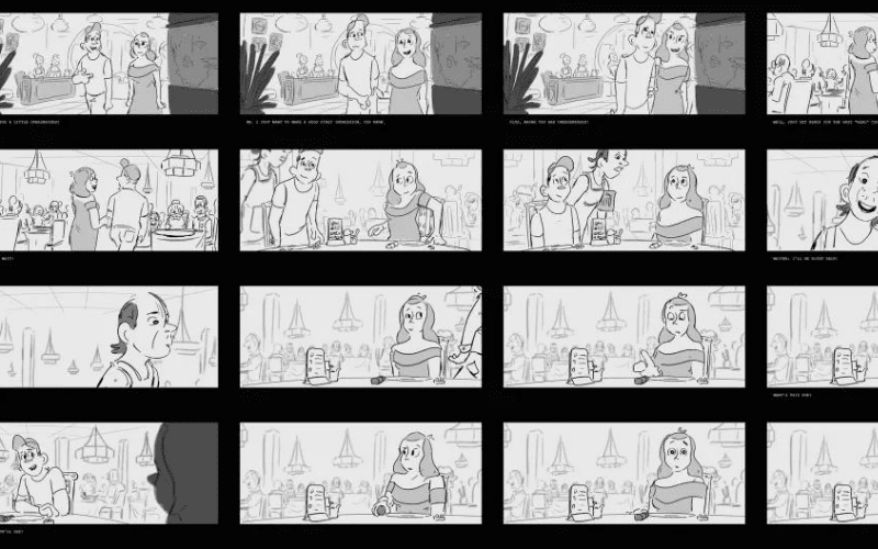 Example of a detailed storyboard