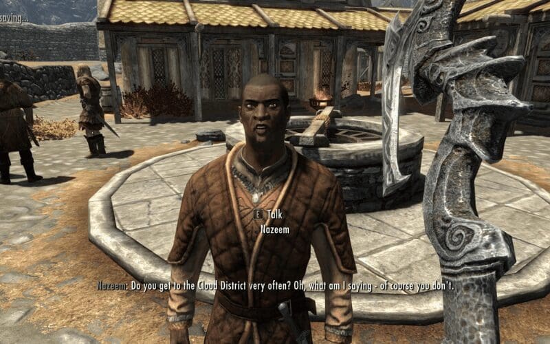 With advances to AI in gaming, Nazeem could stop saying the 'cloud district' line over and over. 