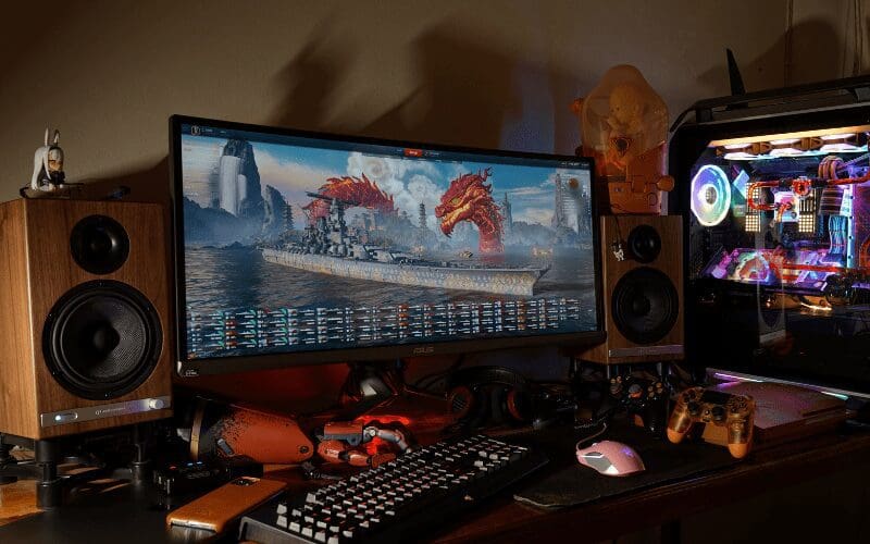 PC gaming setup 