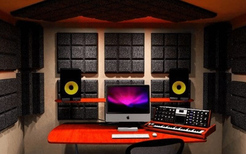home recording studio with sound proofing 