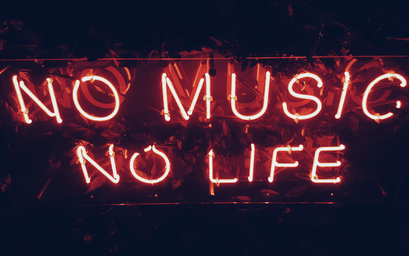 no music no life neon sign 
