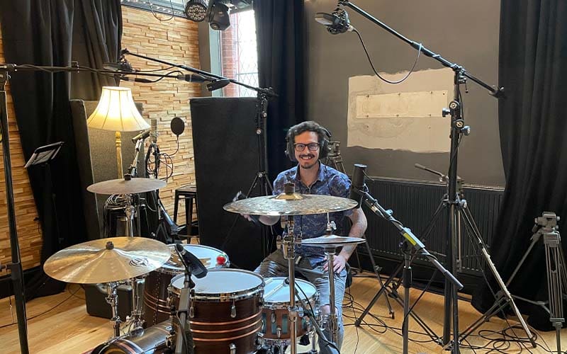 drummer in studio