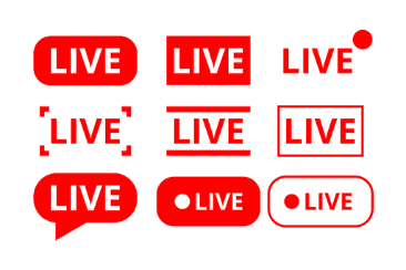 Red text reading 'live'