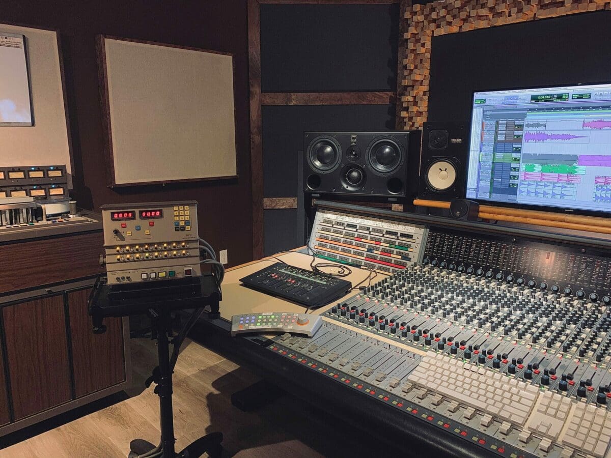 Studio Equipment in a music studio