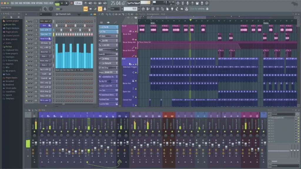 Screen Grab of FL Studio software