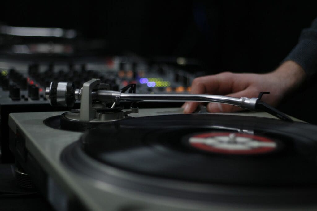 DJ playing vinyl records