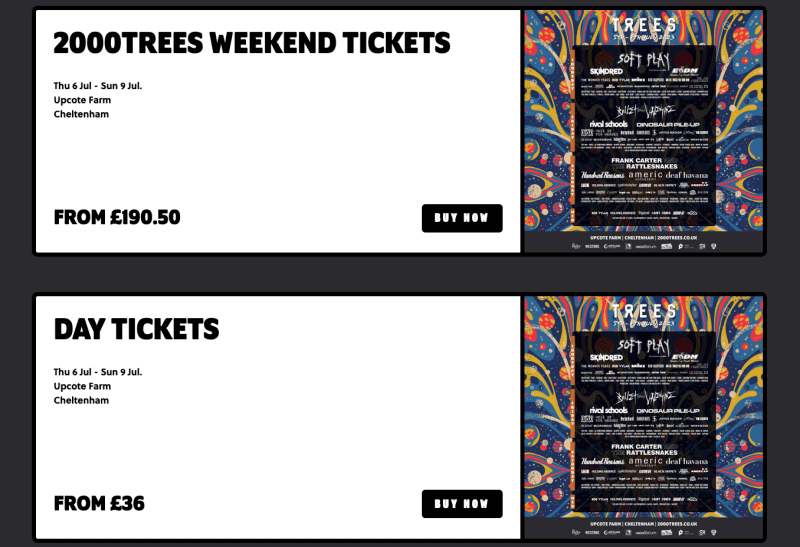2000 Trees Tickets