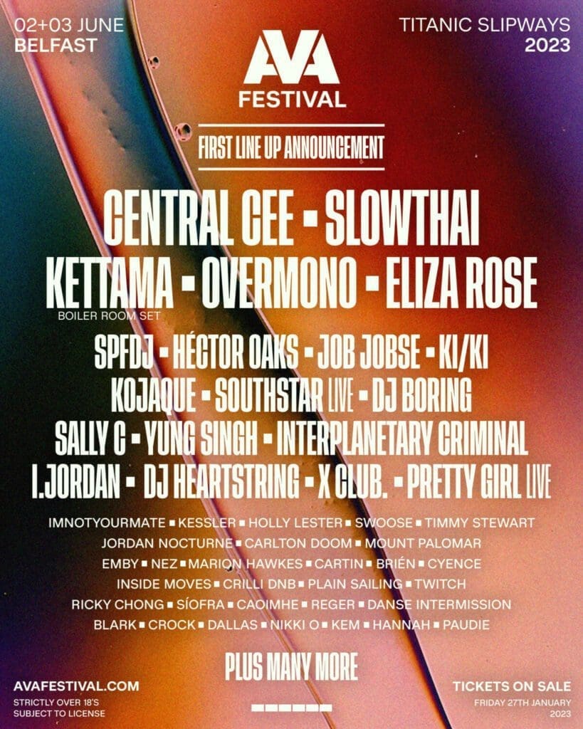 AVA Festival Belfast Line up
