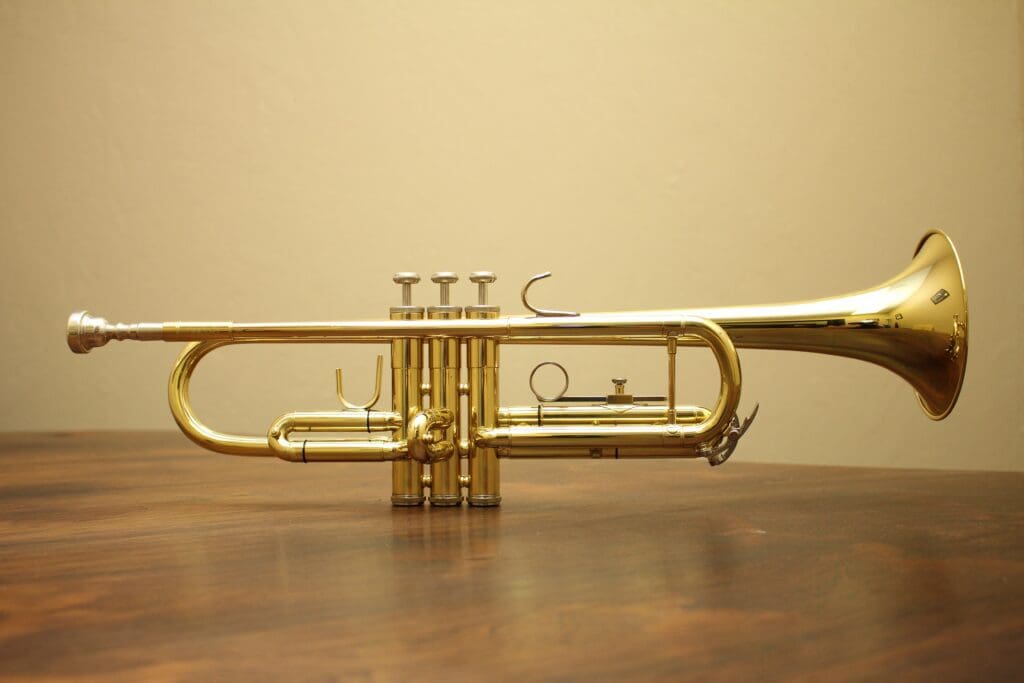 Trumpets are brass musical instruments