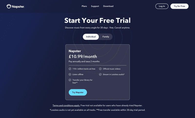 Napster Free Trial